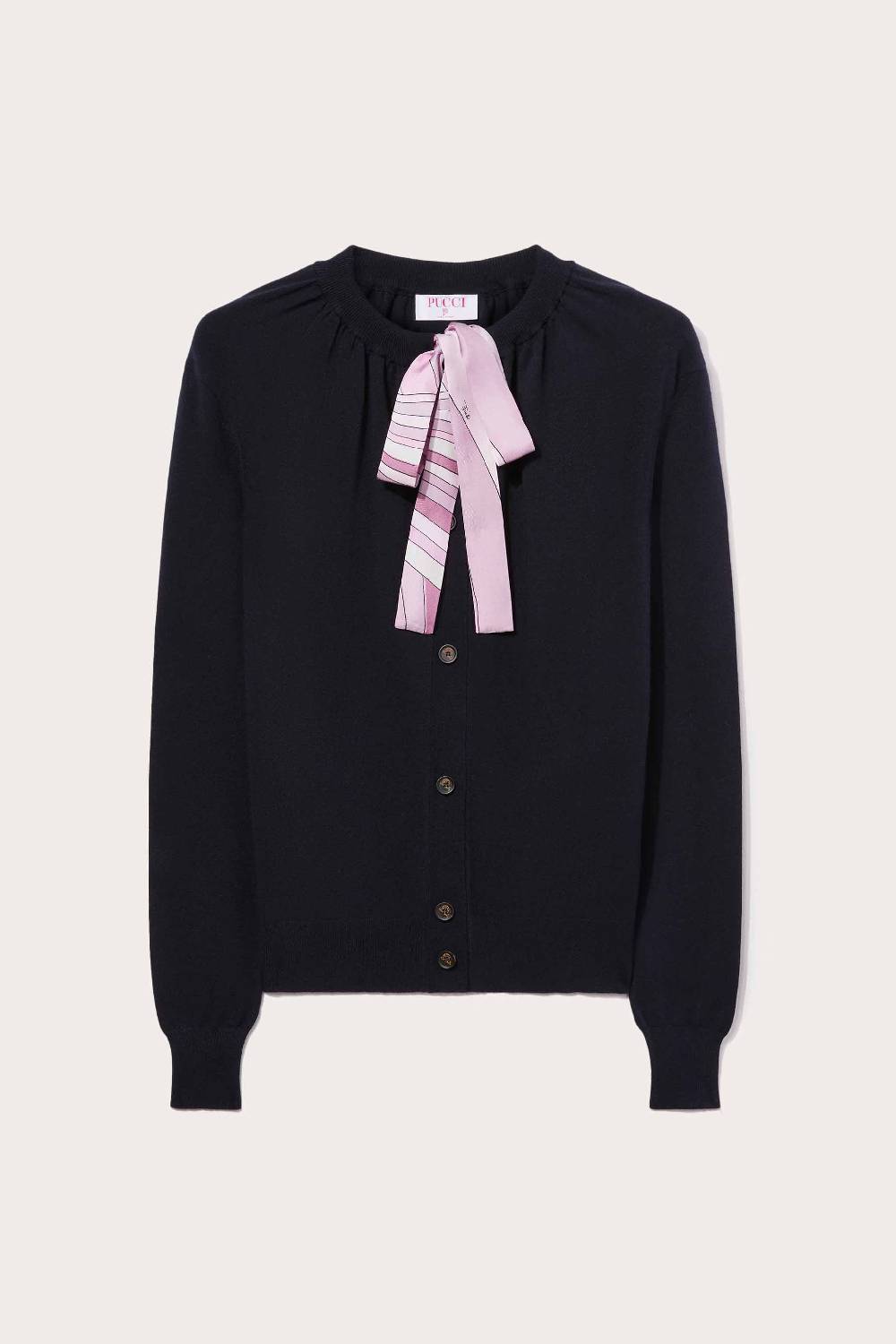 Pucci Iride Print Silk-Twill Cardigan