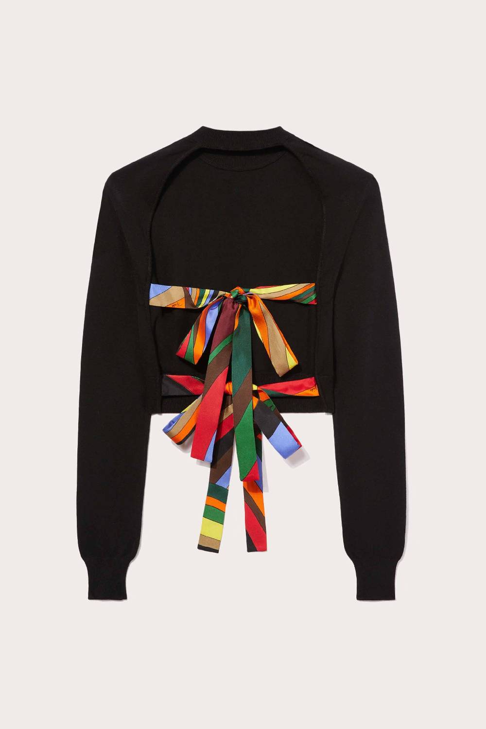 Pucci Iride Silk-Twill Cropped Top