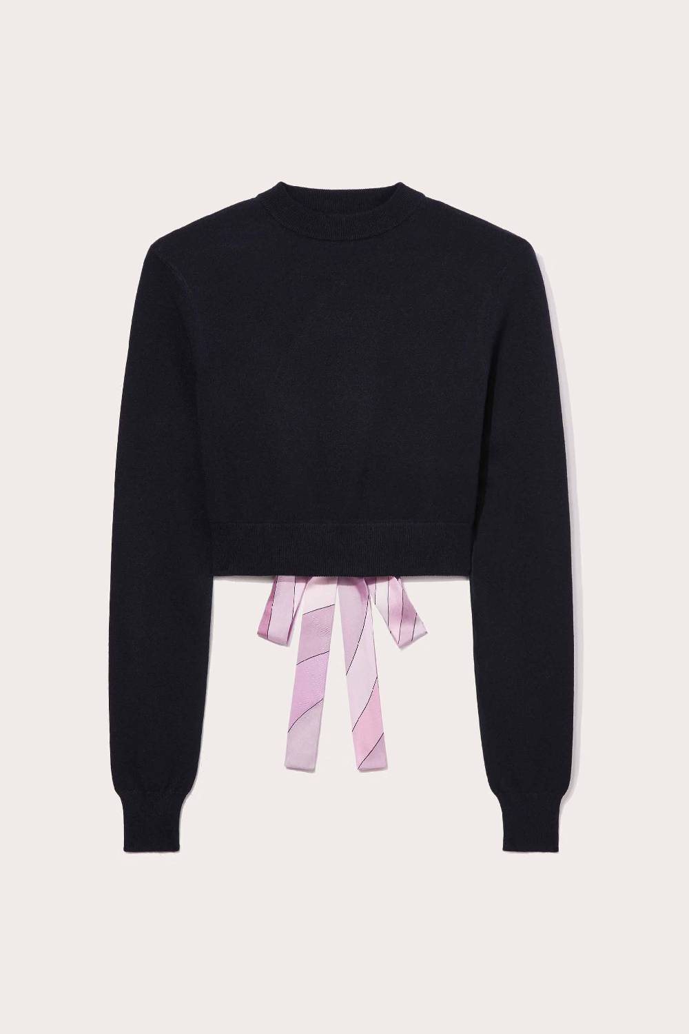 Pucci Iride Silk-Twill Cropped Top