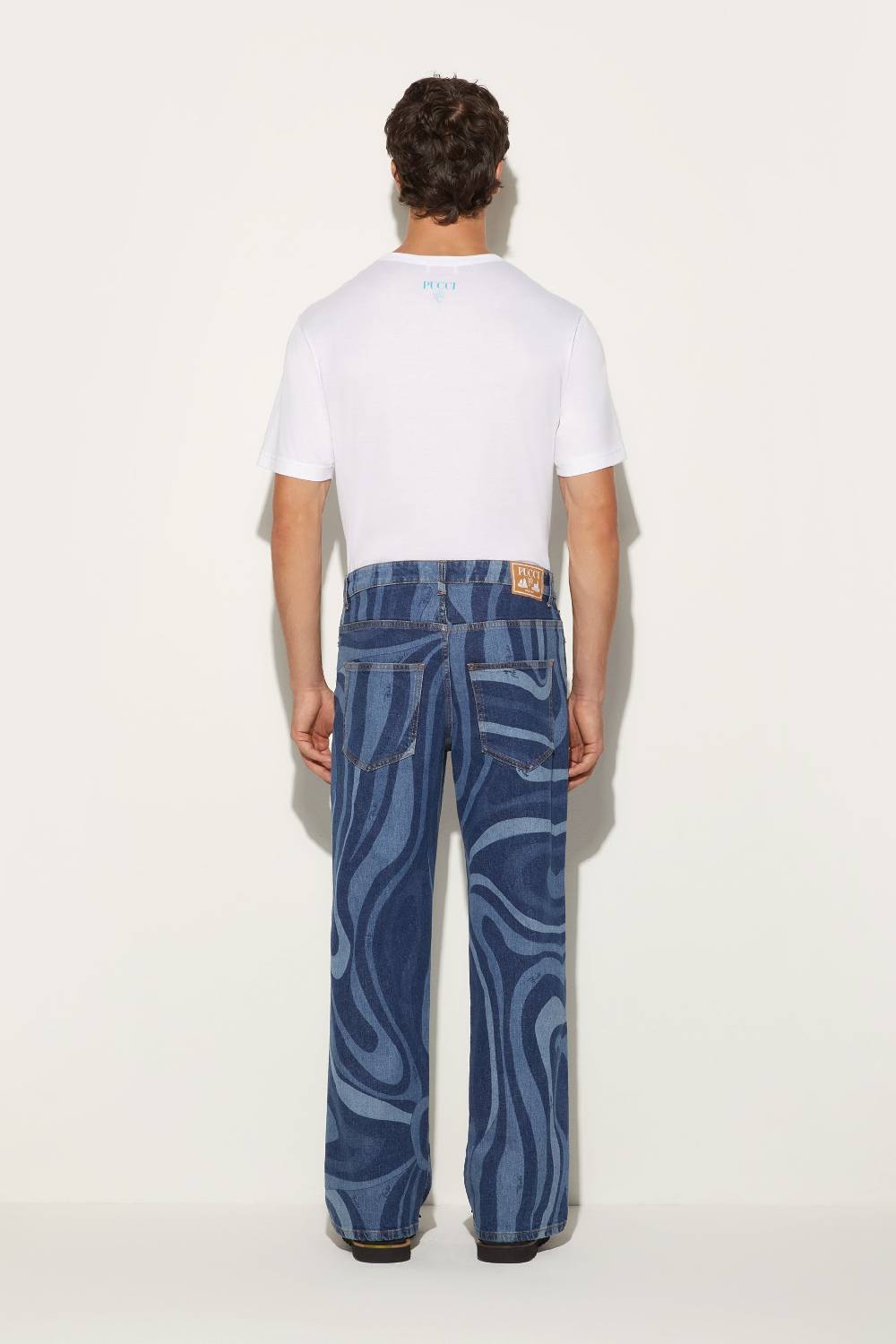 Pucci Jeans A Gamba Dritta Con Stampa Marmo