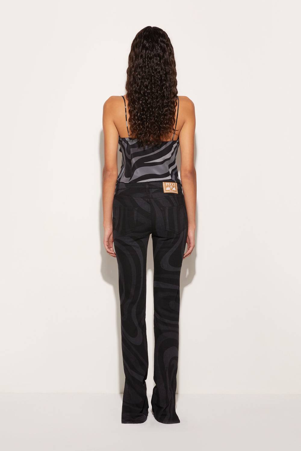 Pucci Jeans A Gamba Dritta Con Stampa Marmo