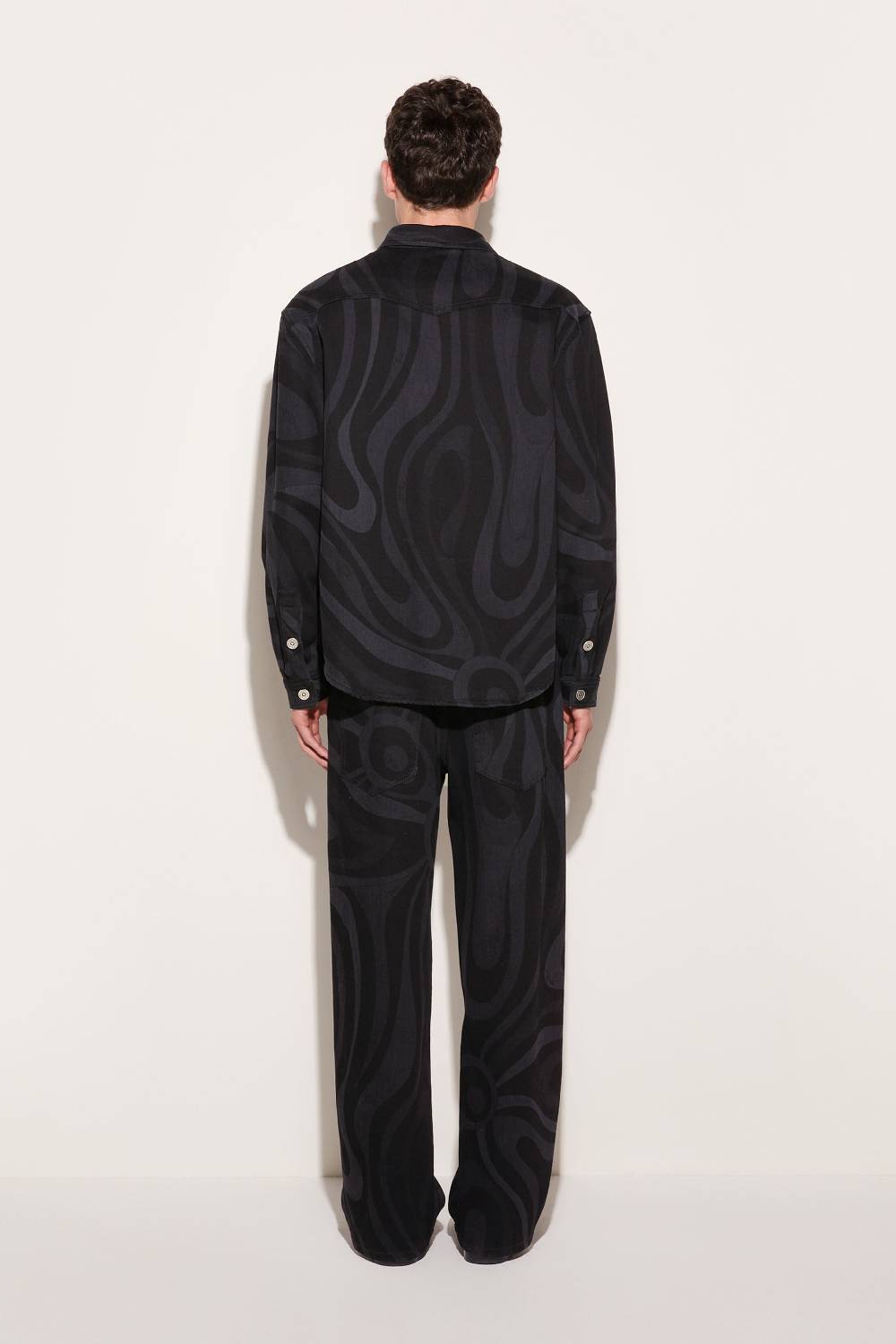 Pucci Jeans A Gamba Dritta Con Stampa Marmo