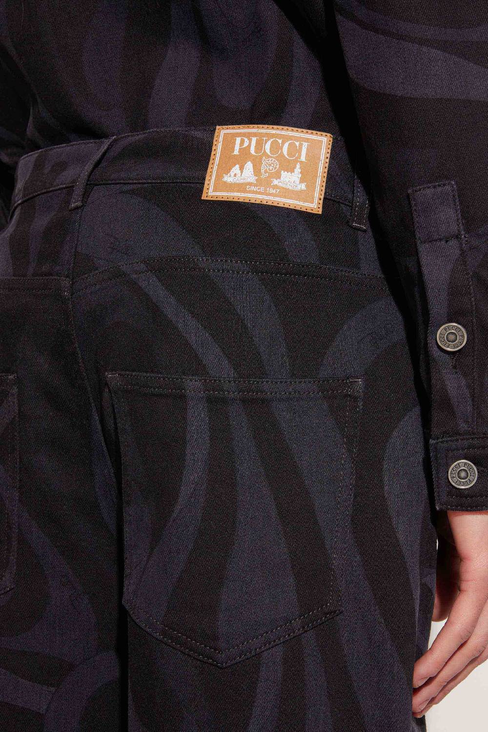 Pucci Jeans A Gamba Dritta Con Stampa Marmo