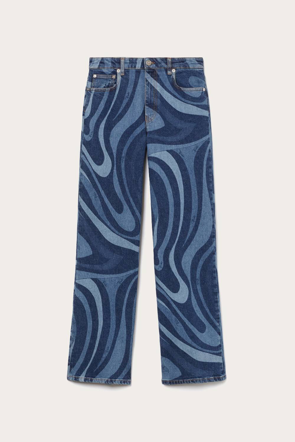 Pucci Jeans a gamba dritta con stampa Marmo