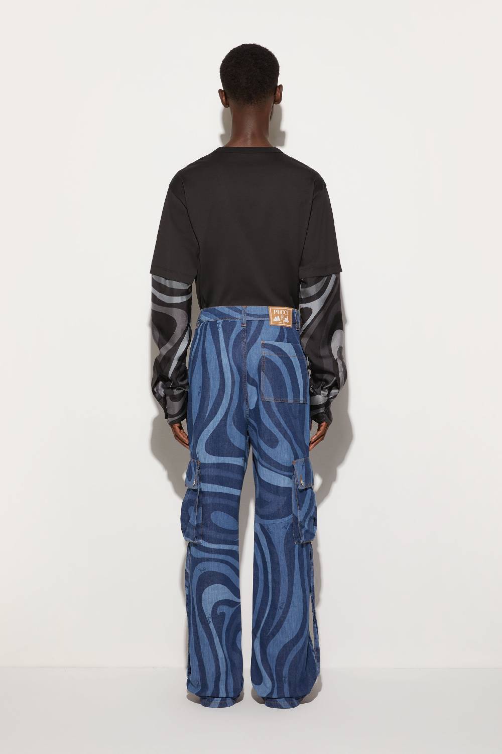 Pucci Jeans Cargo Con Stampa Marmo