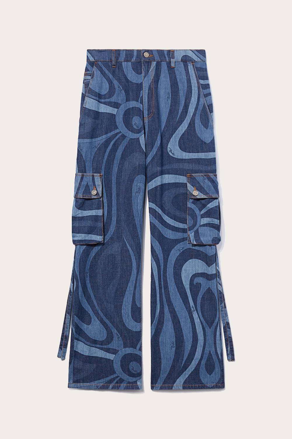 Pucci Jeans cargo con stampa Marmo