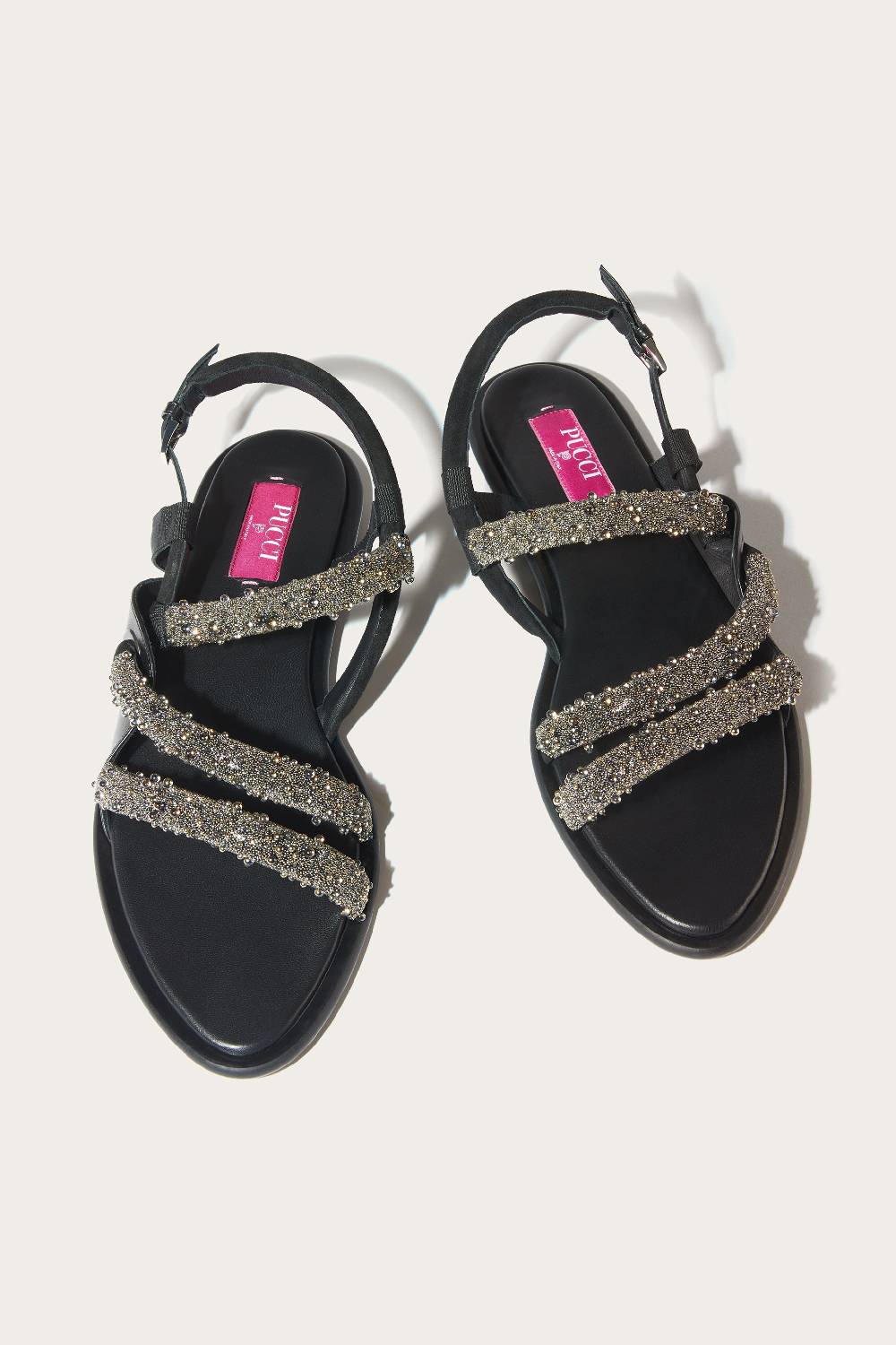 Pucci Lee Bead-Embellished Sandals