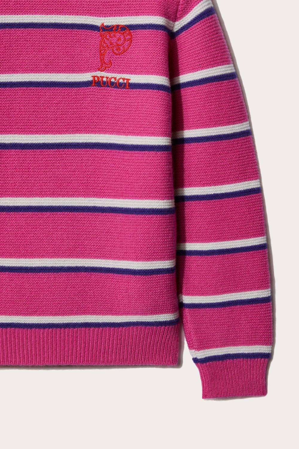 Pucci Logo-Embroidered Striped Sweater