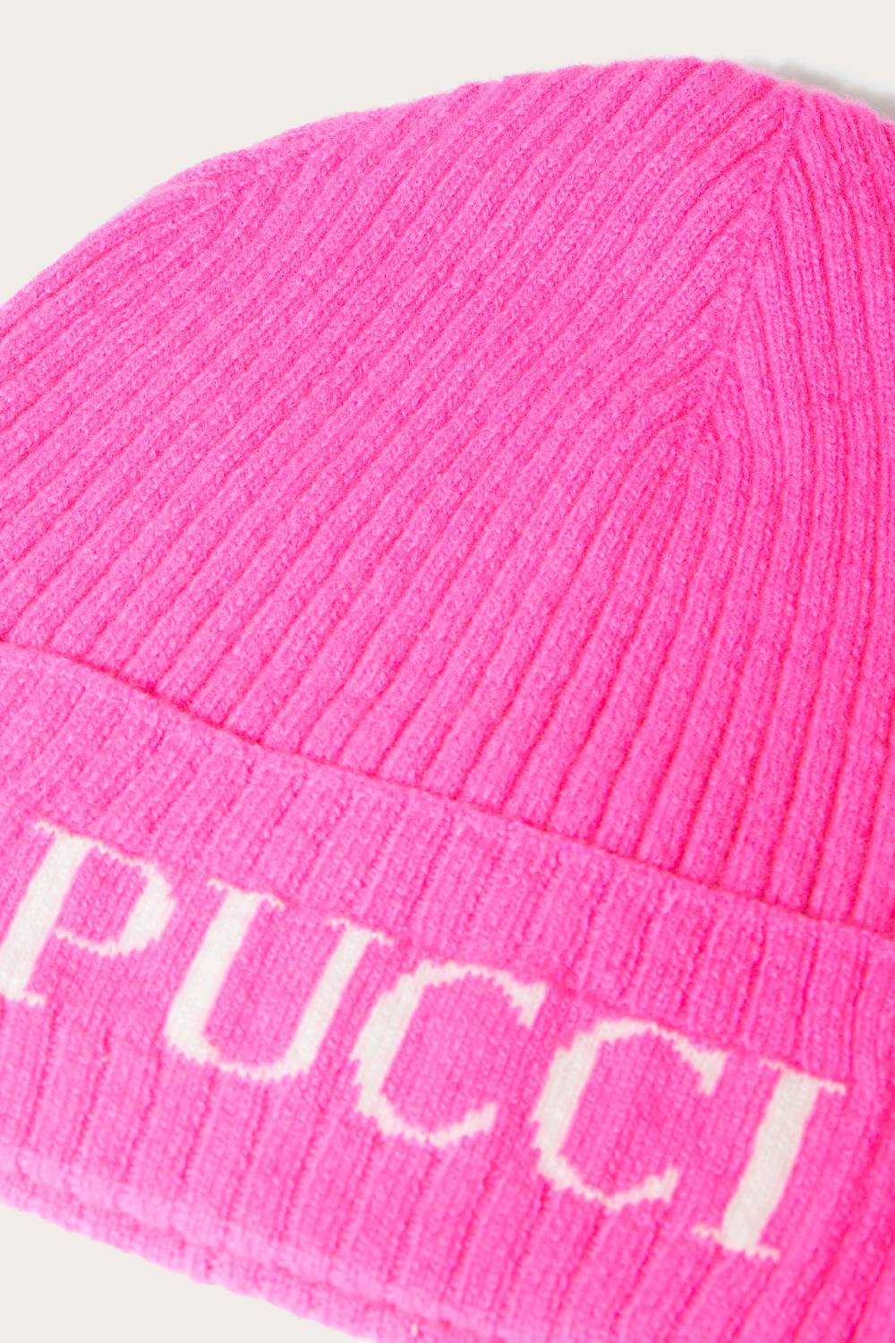Pucci Logo-Intarsia Beanie Hat