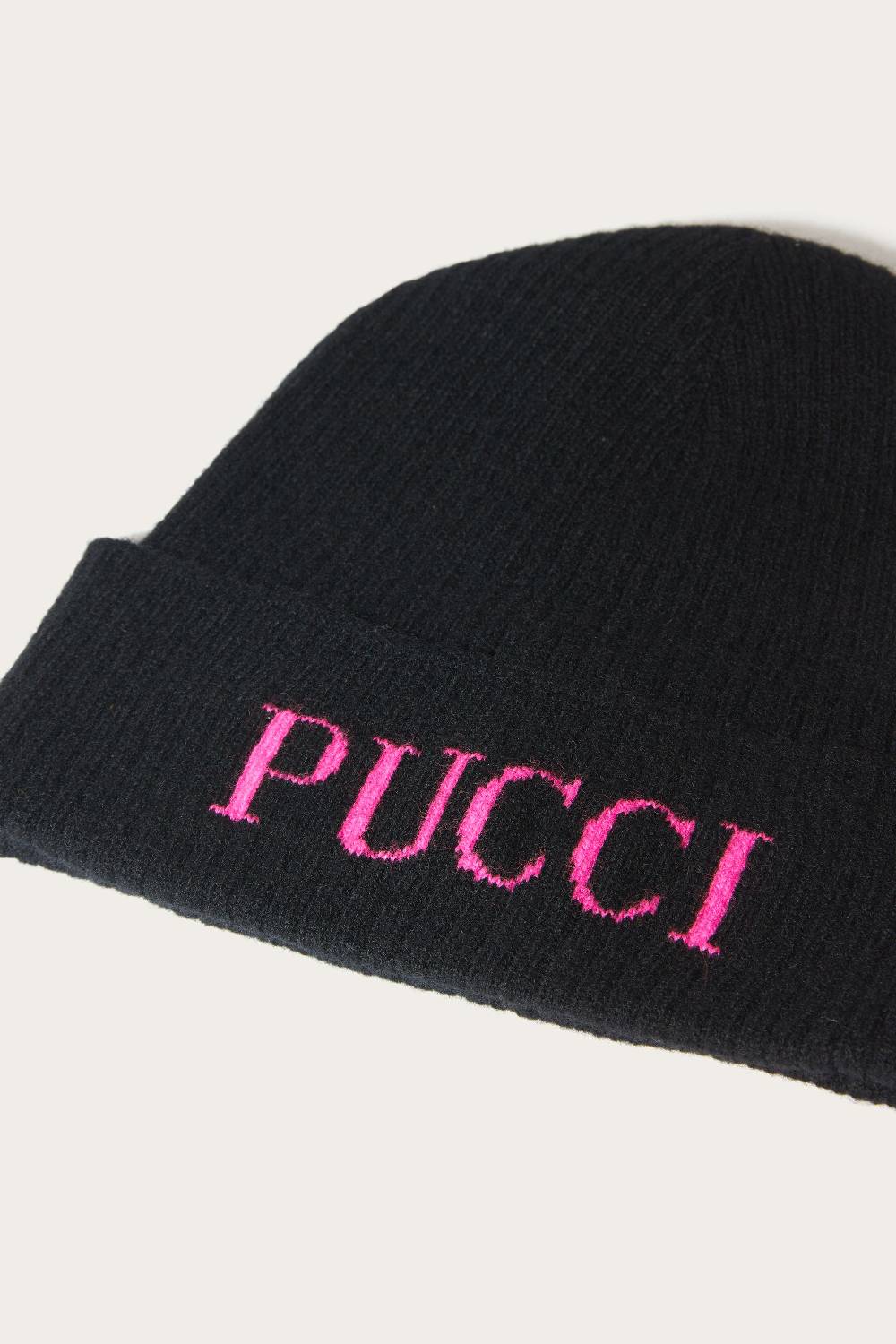 Pucci Logo-Intarsia Beanie Hat