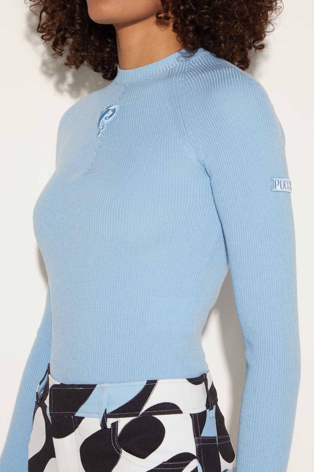 Pucci Maglione A Costine Con Applicazione Logo