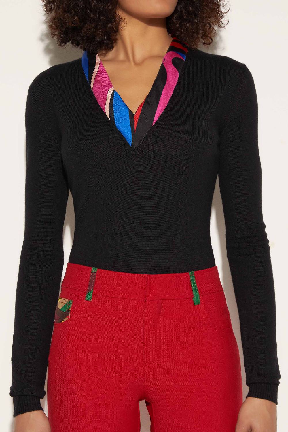 Pucci Maglione In Lana Con Inserto Marmo