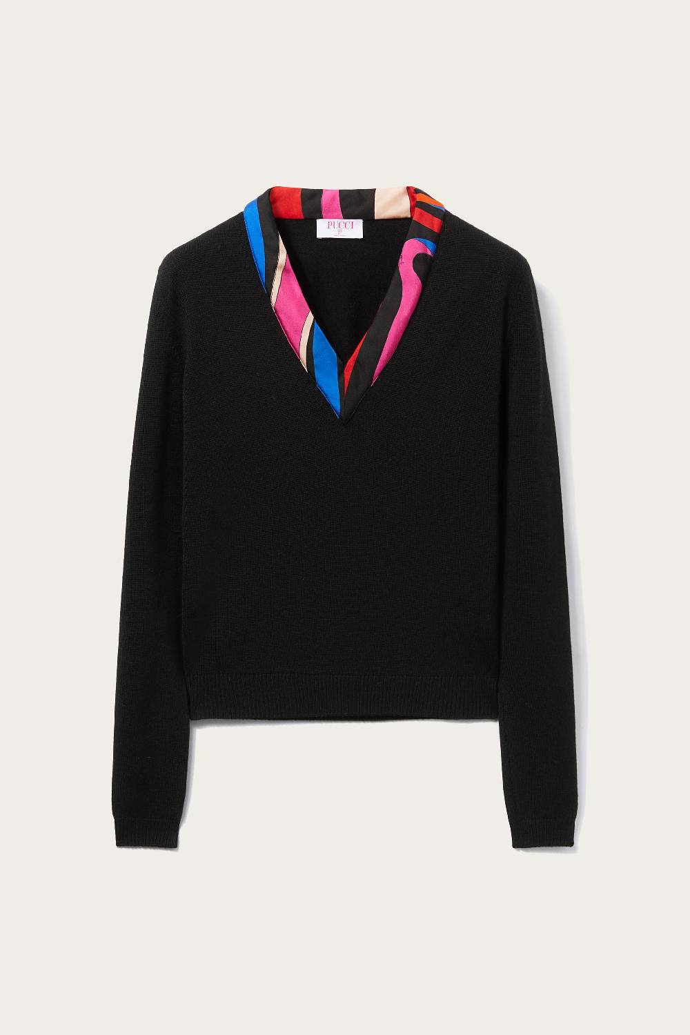 Pucci Maglione in lana con inserto Marmo