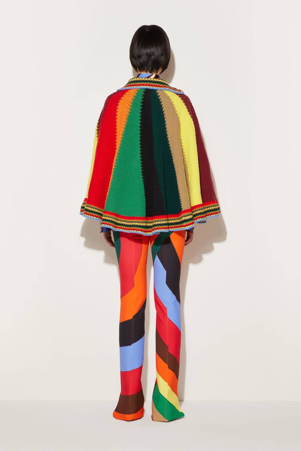 Pucci Mantella Colour-block In Lana