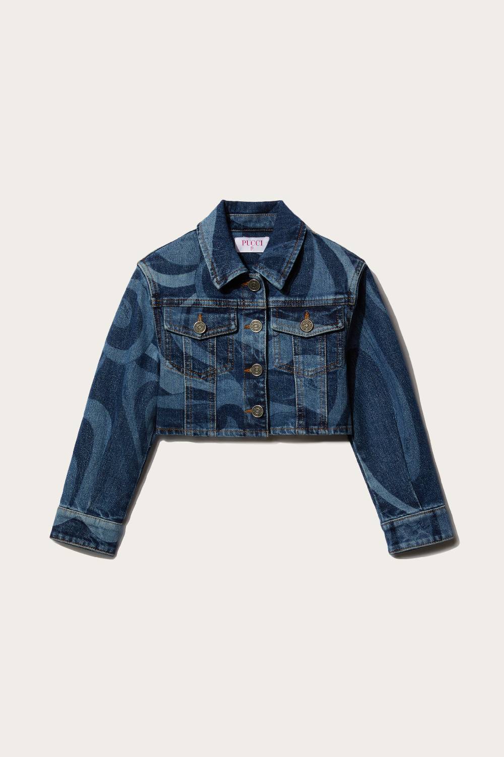 Pucci Marmo-Print Denim Jacket