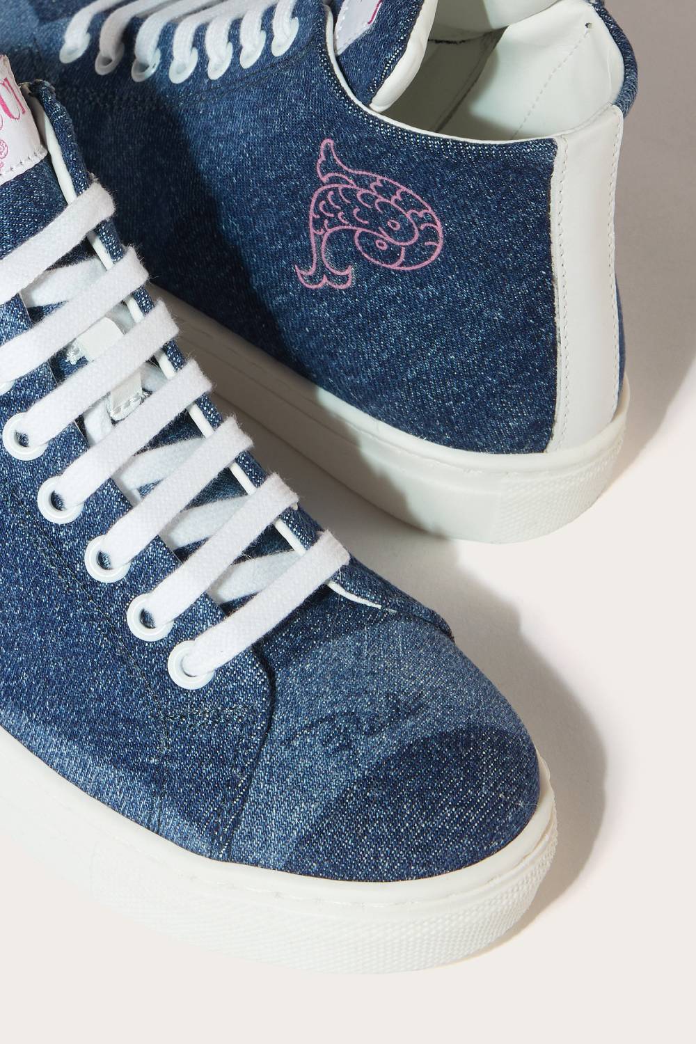 Pucci Marmo-Print Denim Sneakers