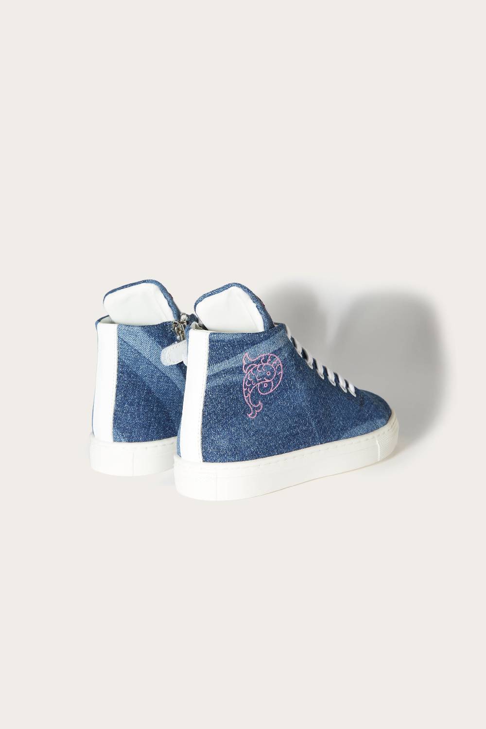 Pucci Marmo-Print Denim Sneakers