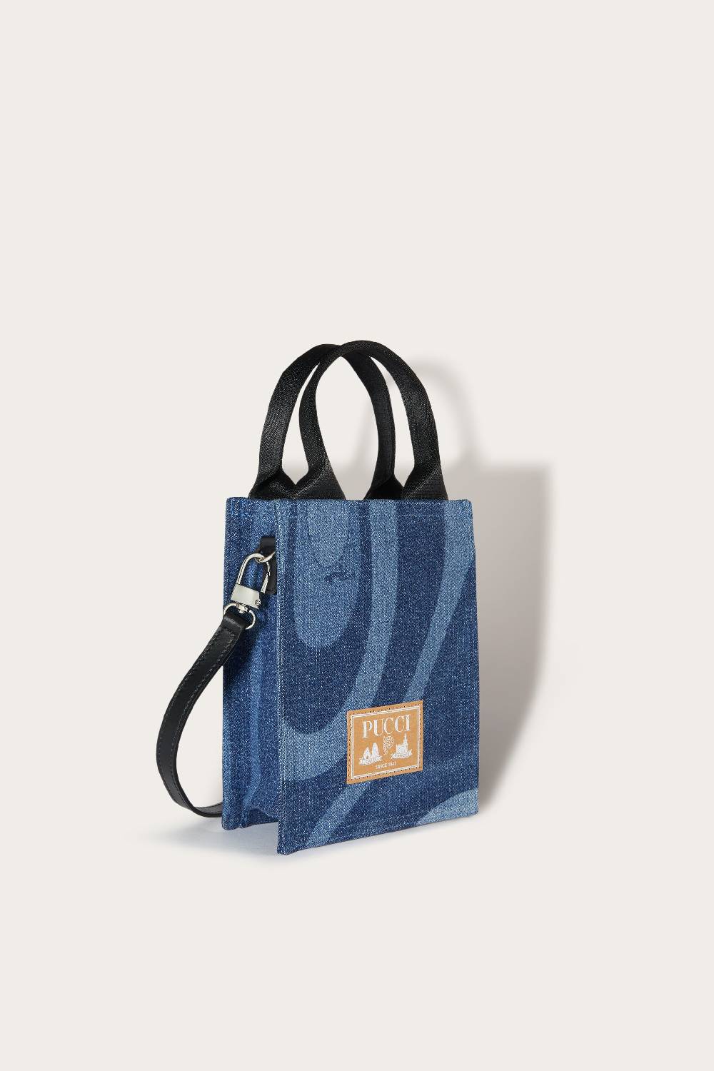 Pucci Marmo-Print Denim Tote Bag