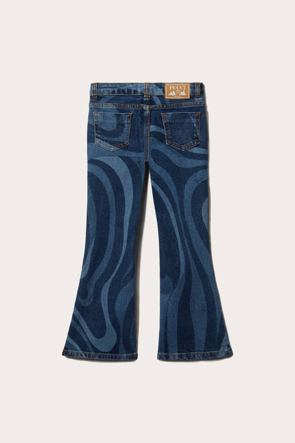Pucci Marmo-Print Flared Jeans