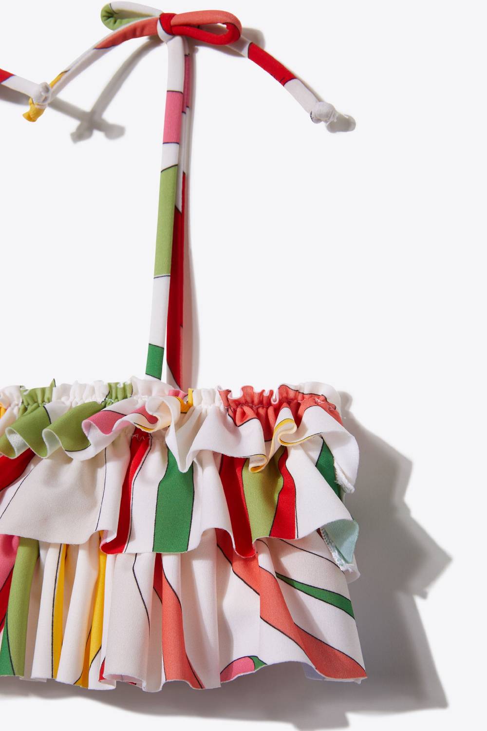 Pucci Marmo-Print Ruffled Bikini