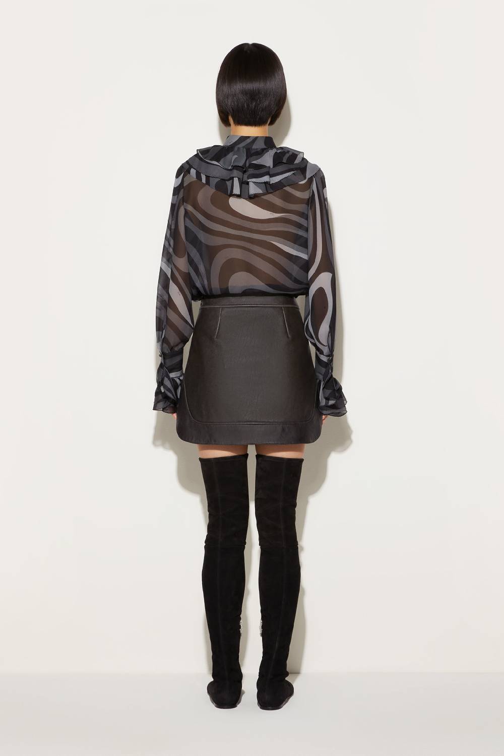 Pucci Marmo-Print Silk Blouse