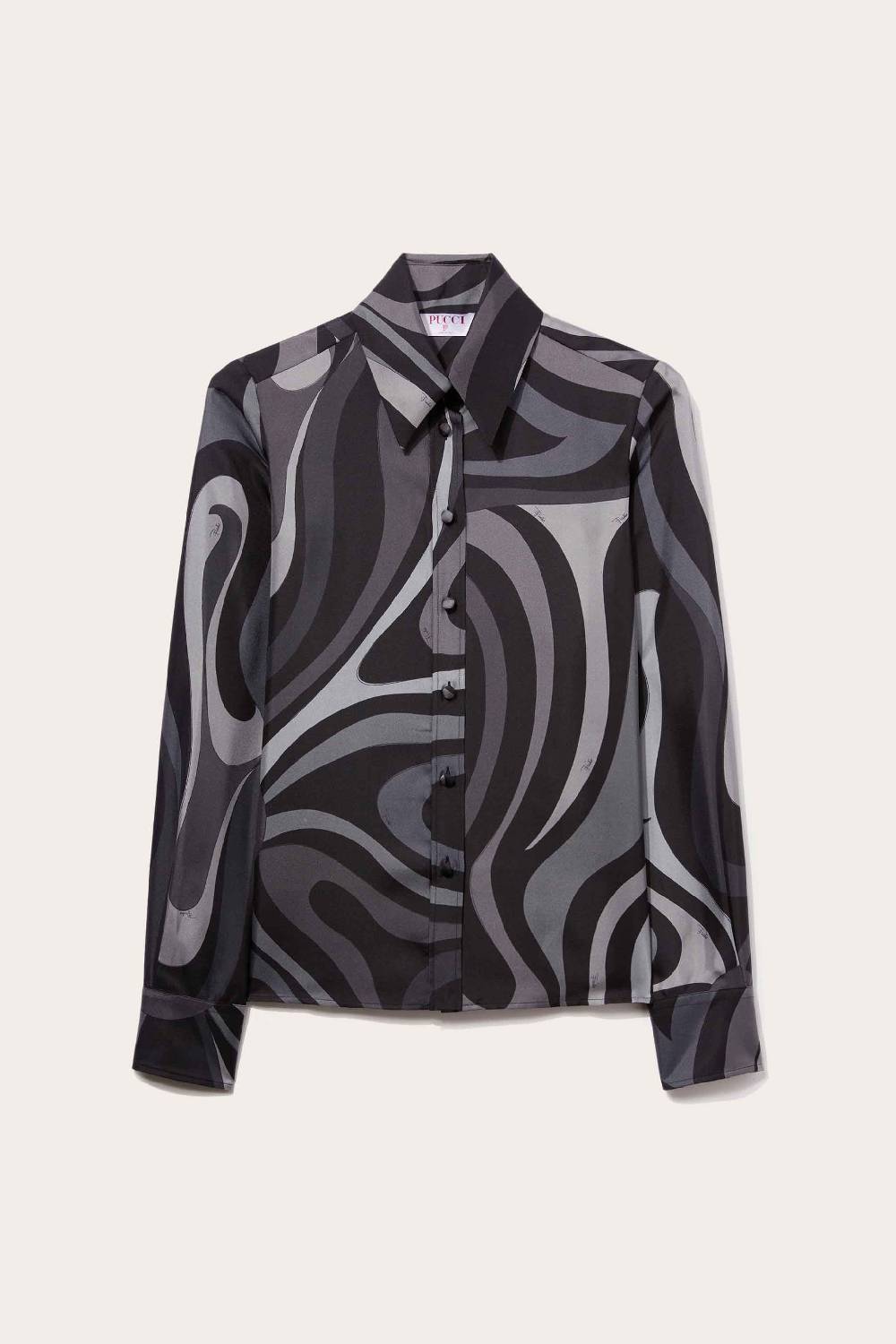 Pucci Marmo-Print Silk-Twill Shirt