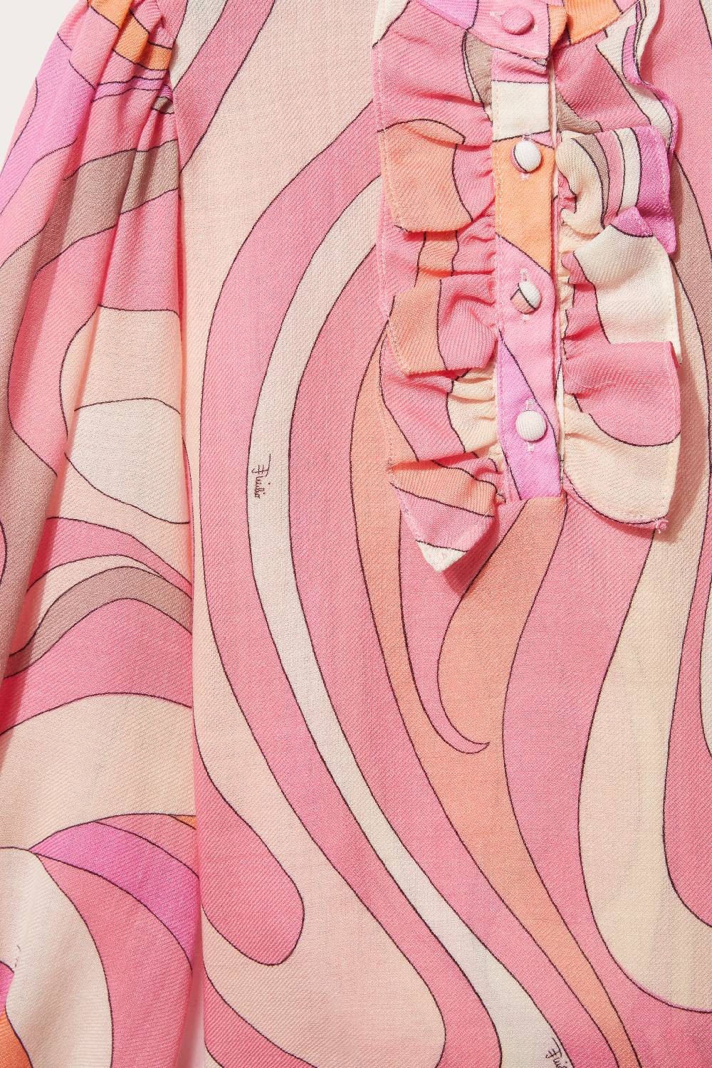 Pucci Marmo-Print Wool Top