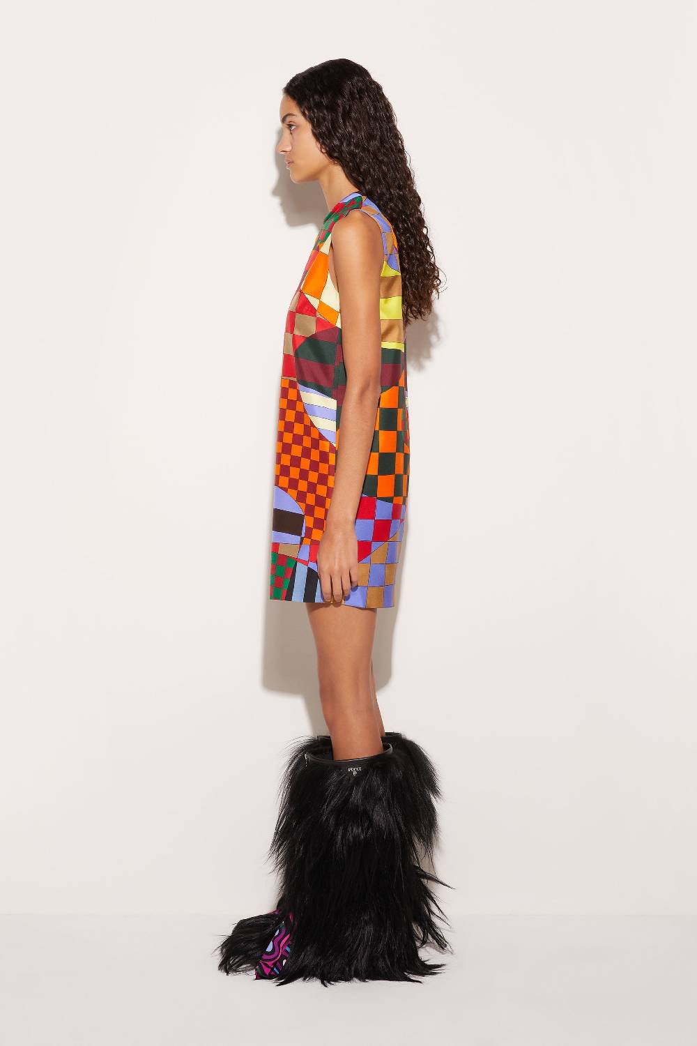 Pucci Mini Abito In Seta Con Stampa Giardino