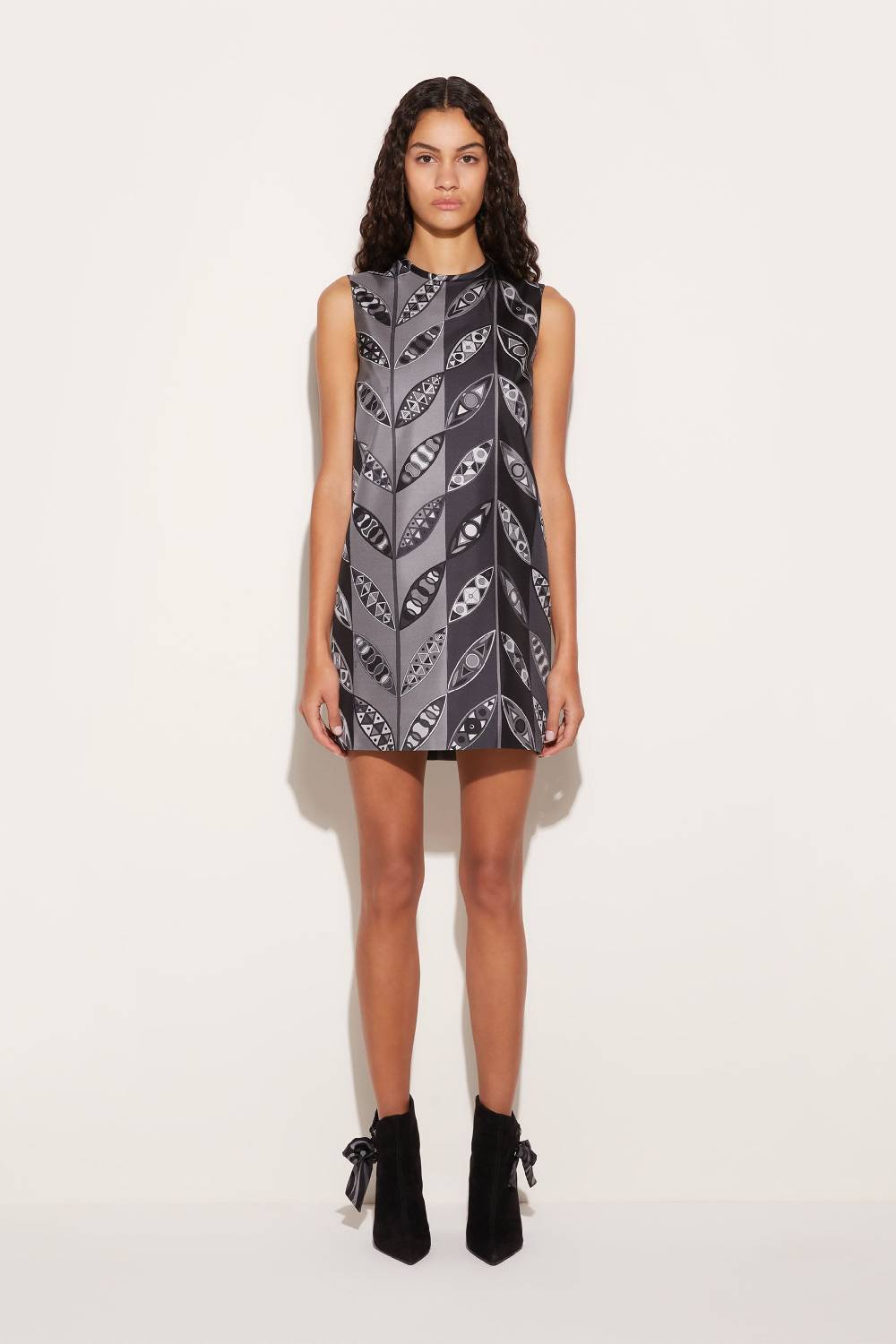 Pucci Mini Abito In Seta Con Stampa Girandole