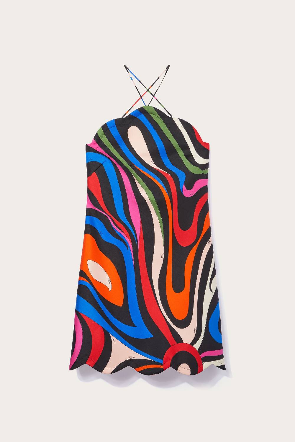 Pucci Mini abito in seta con stampa Marmo