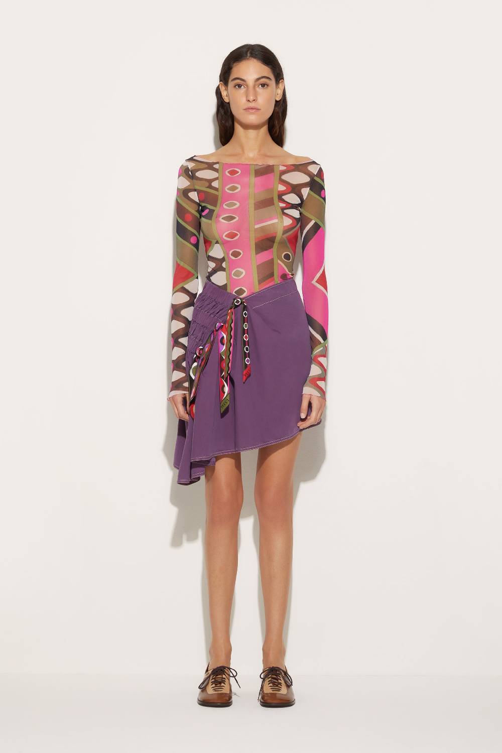 Pucci Minigonna Con Arricciature E Finiture Vivara