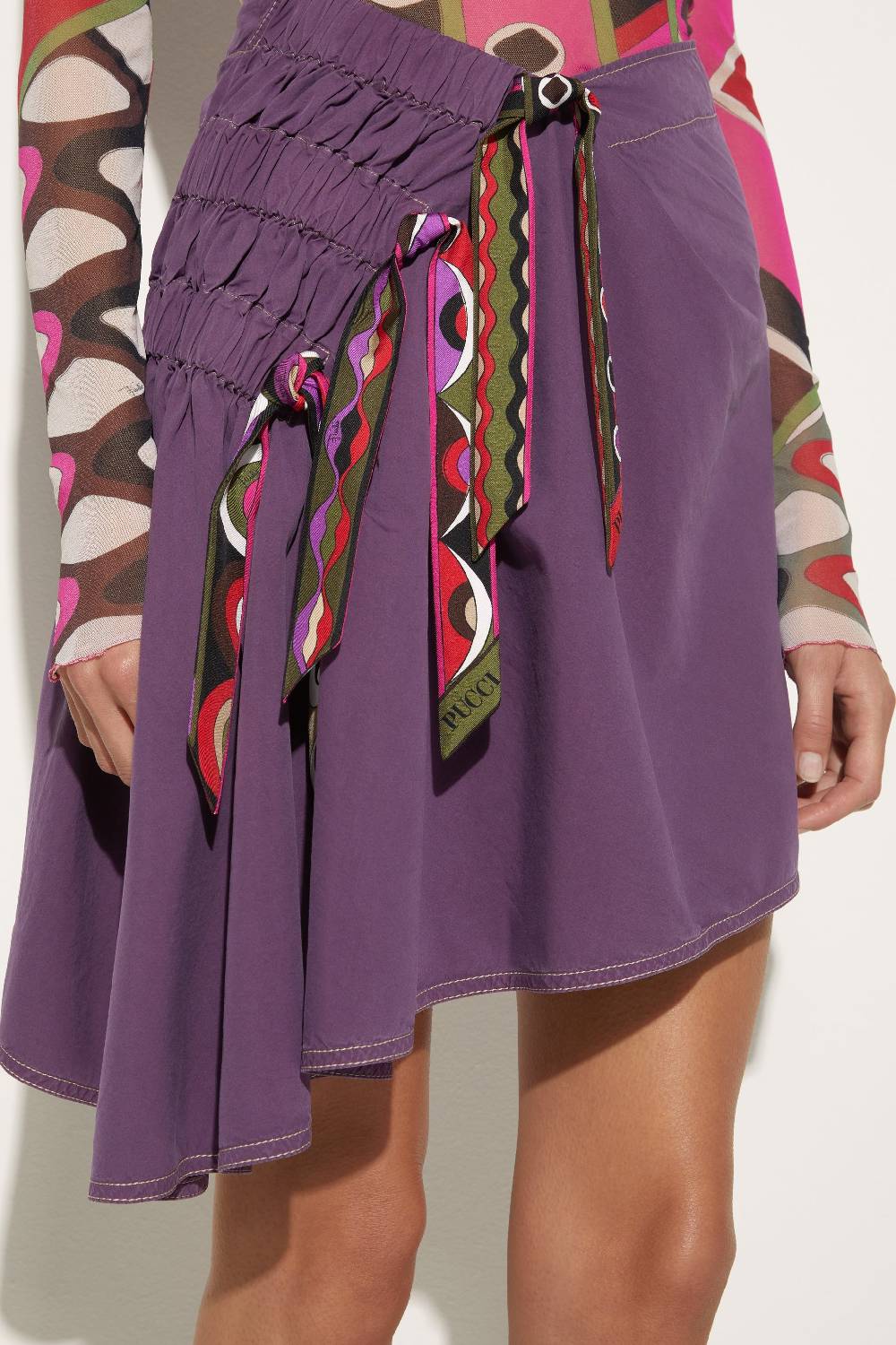 Pucci Minigonna Con Arricciature E Finiture Vivara