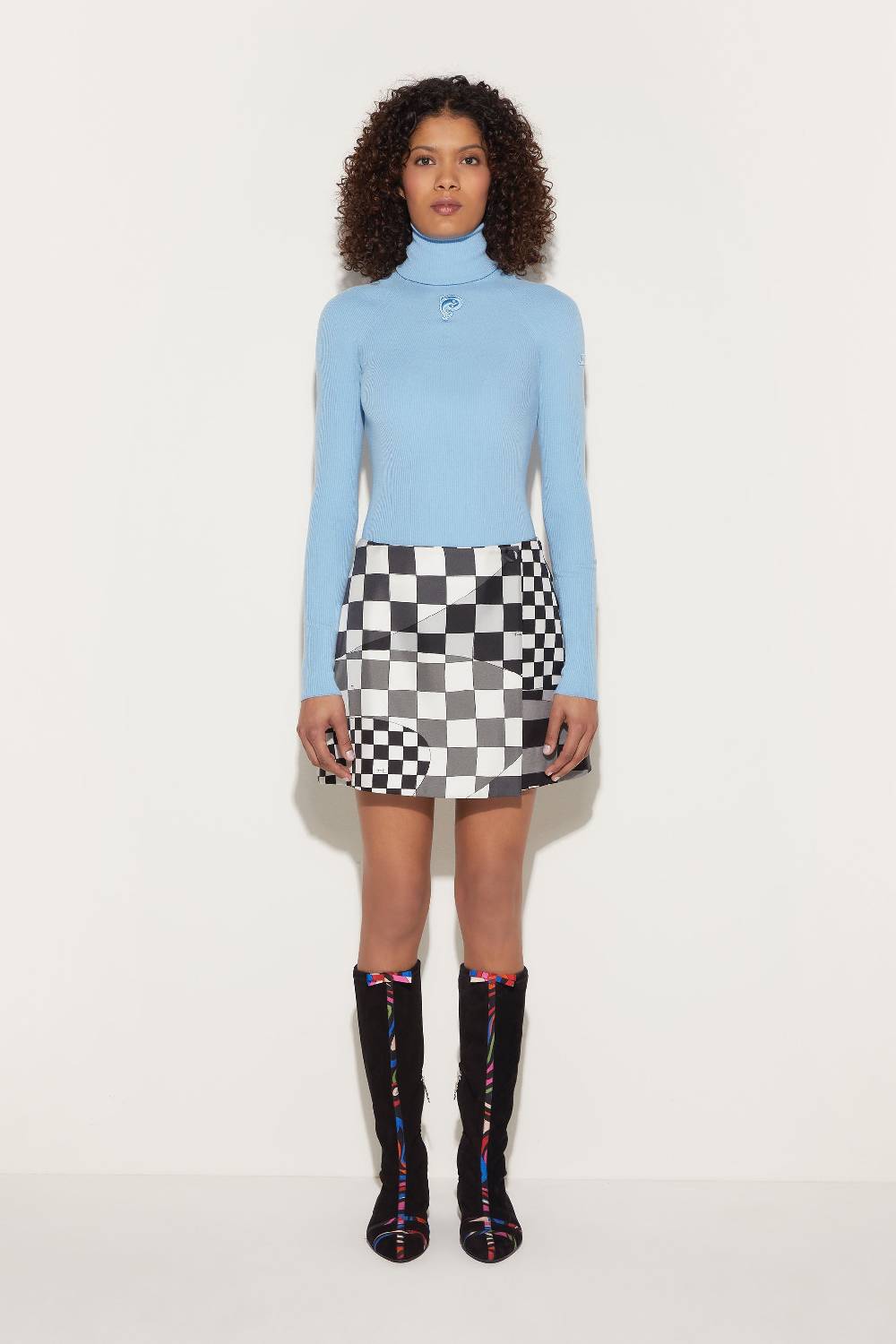 Pucci Minigonna In Seta Con Stampa Giardino