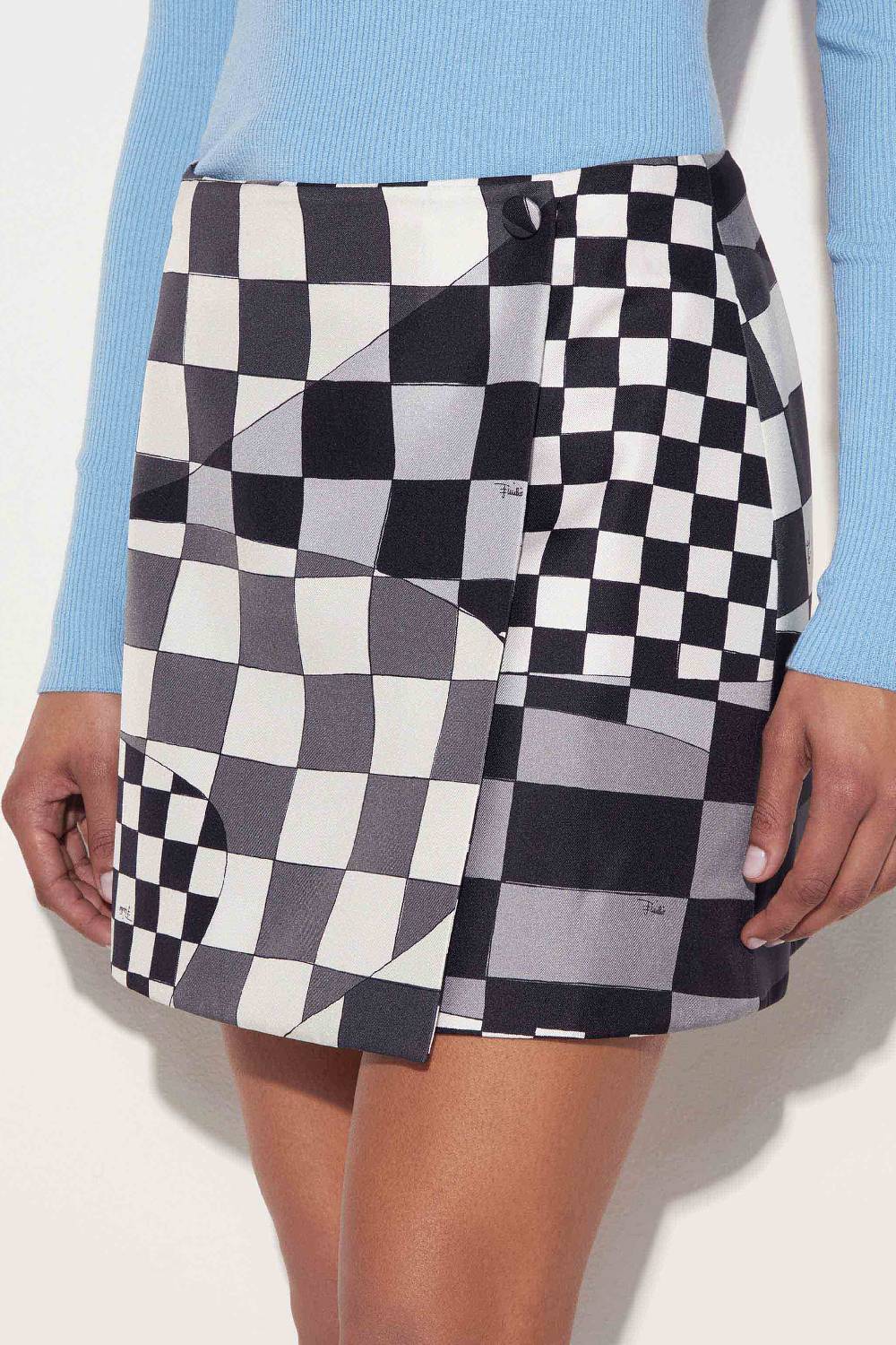 Pucci Minigonna In Seta Con Stampa Giardino