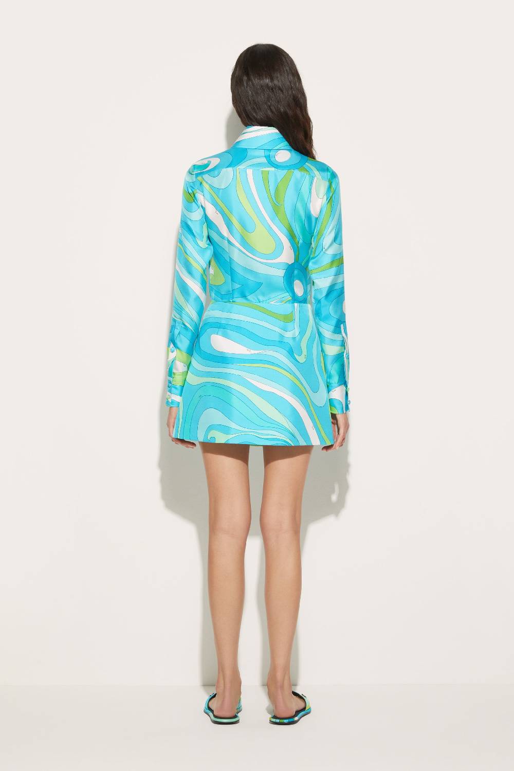 Pucci Minigonna In Seta Con Stampa Marmo