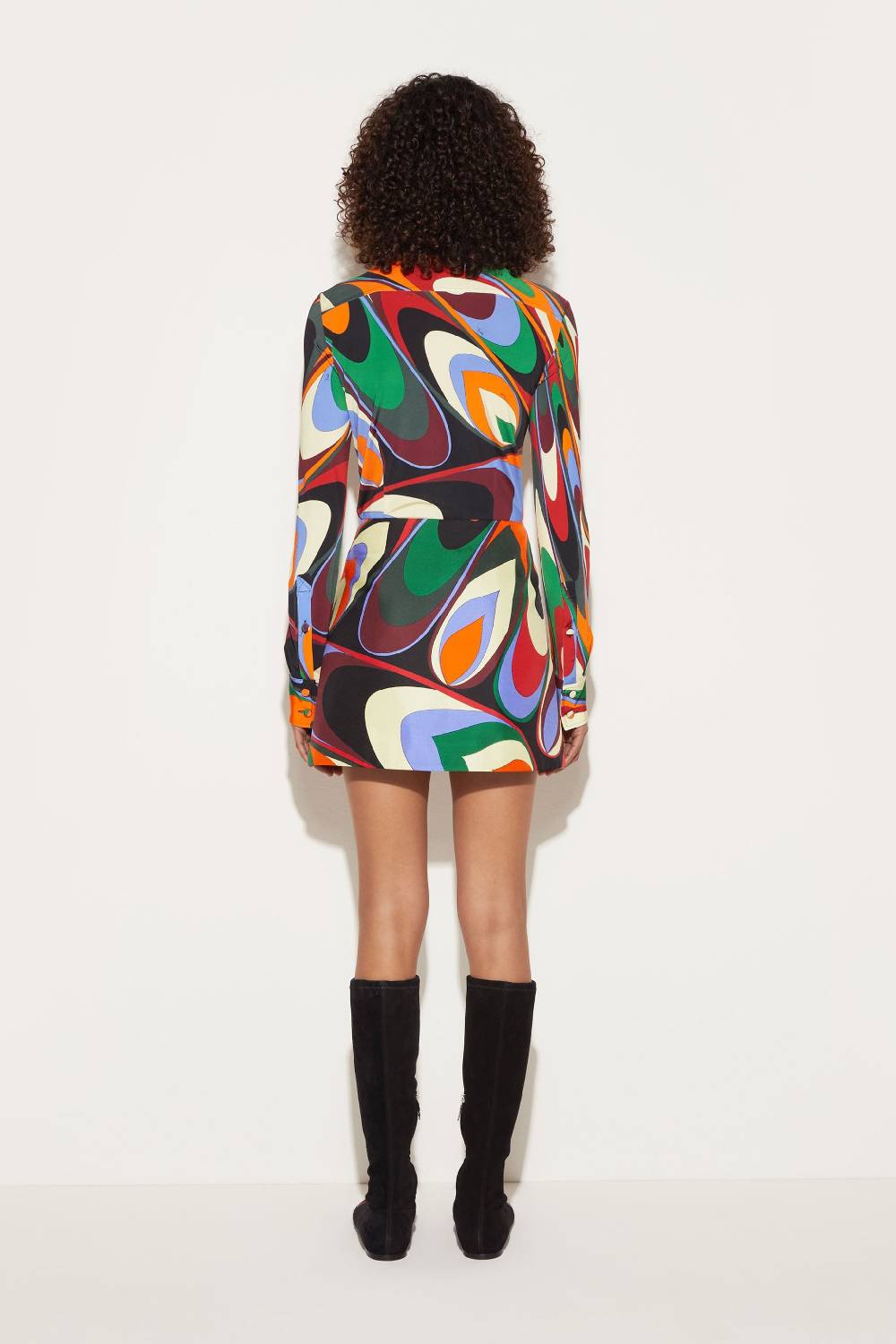 Pucci Minigonna In Seta Con Stampa Onde