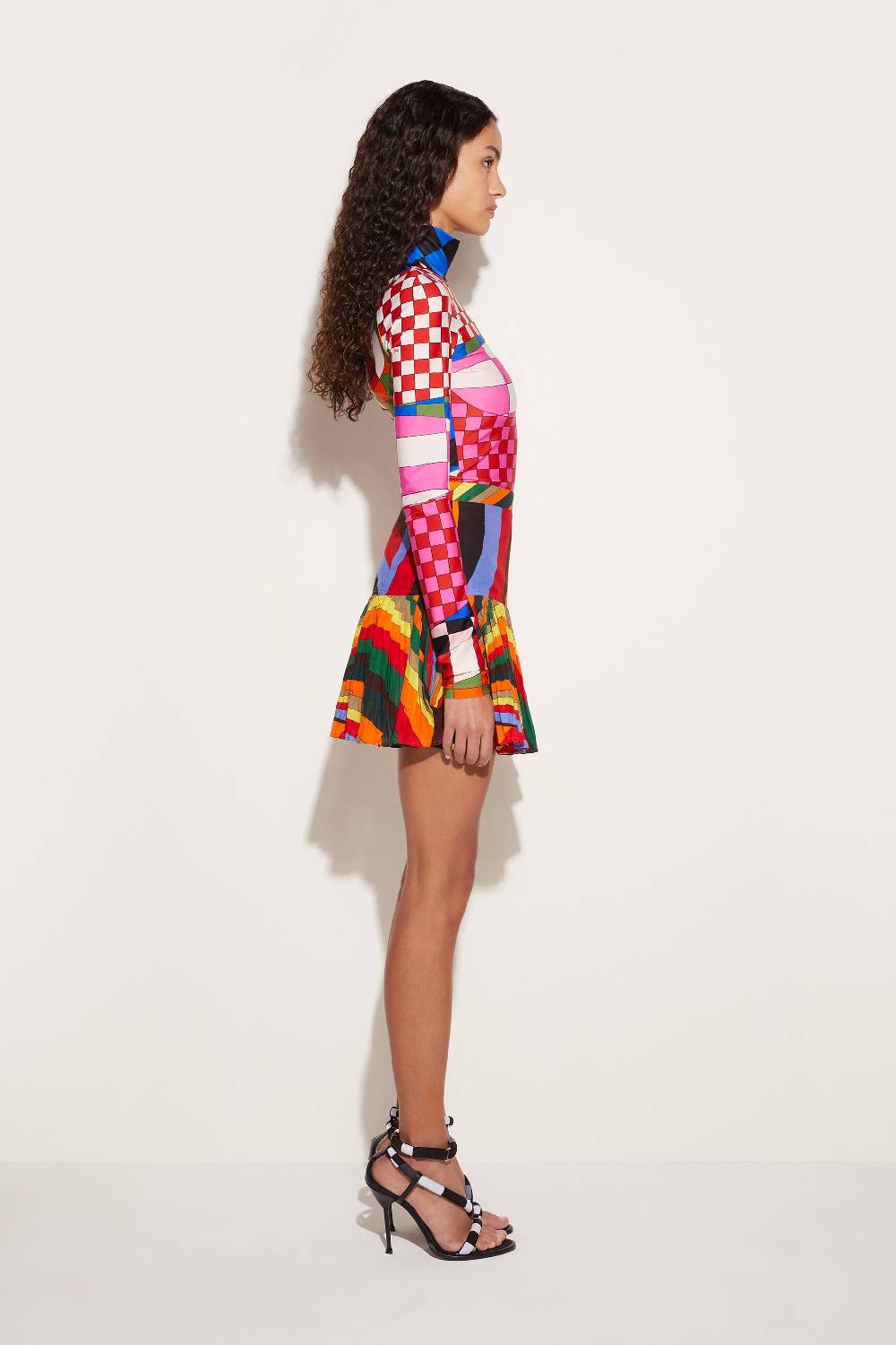 Pucci Minigonna Plissettata Con Stampa Iride