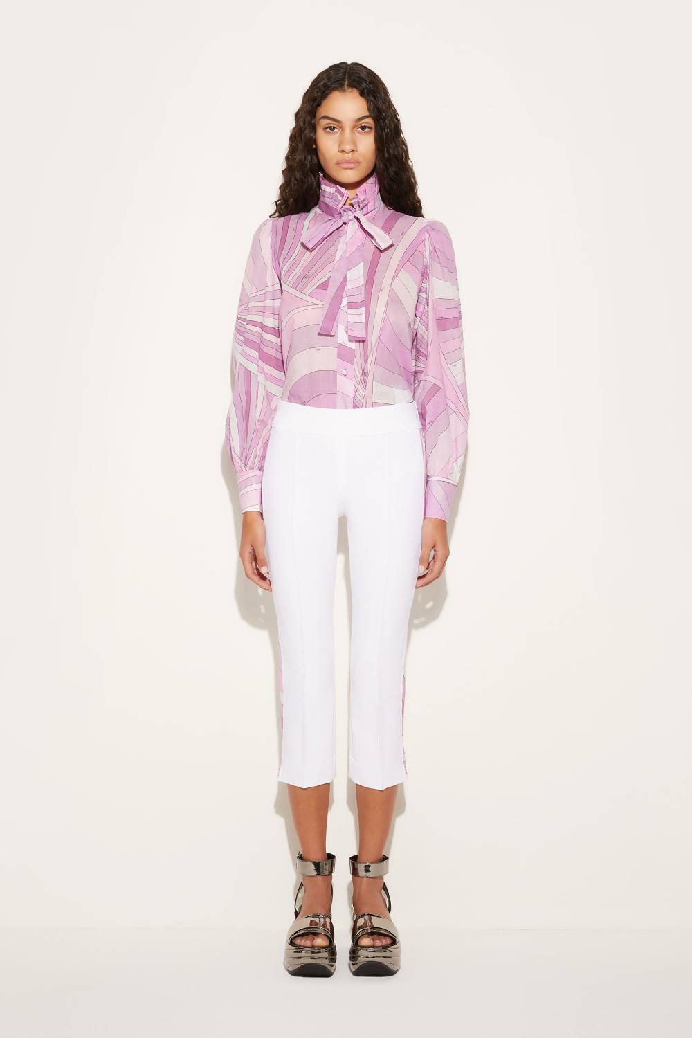 Pucci Pantaloni Crop Con Inserti Iride