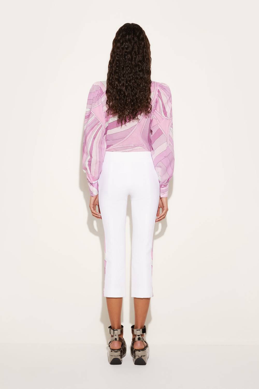 Pucci Pantaloni Crop Con Inserti Iride