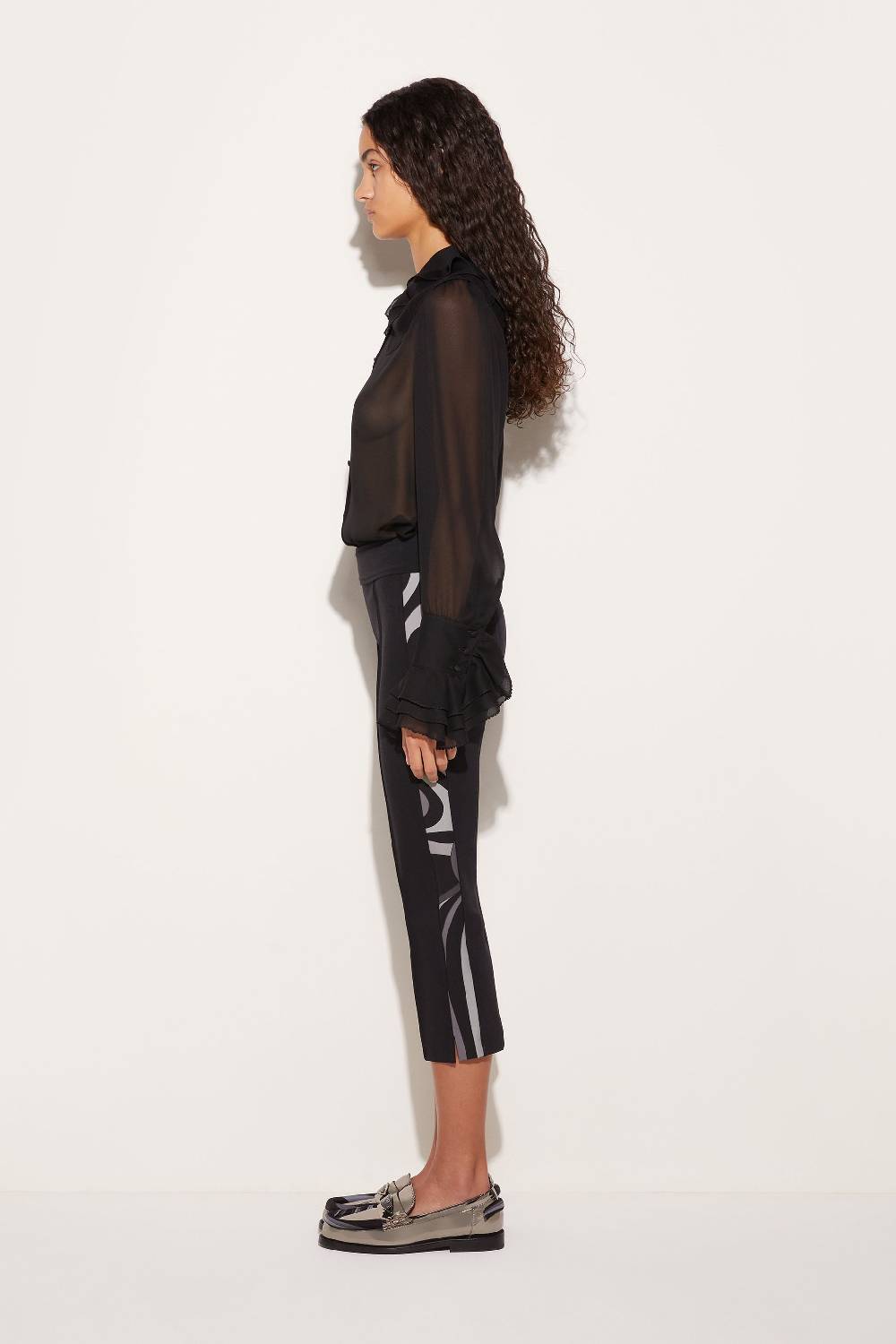 Pucci Pantaloni Cropped Con Stampa Marmo