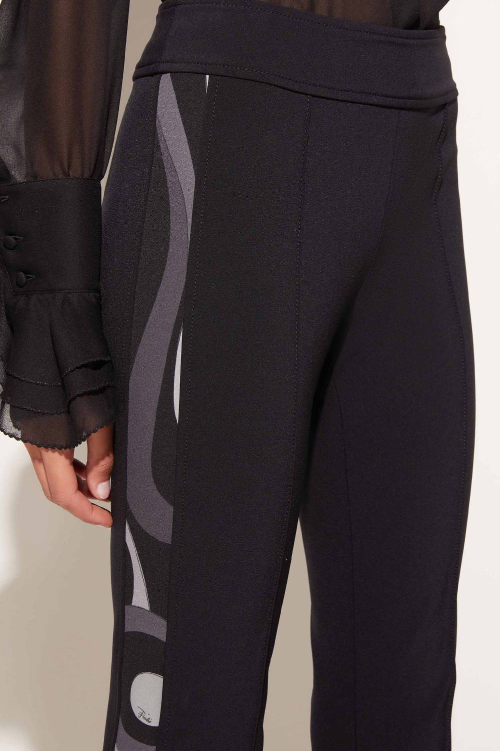 Pucci Pantaloni Cropped Con Stampa Marmo