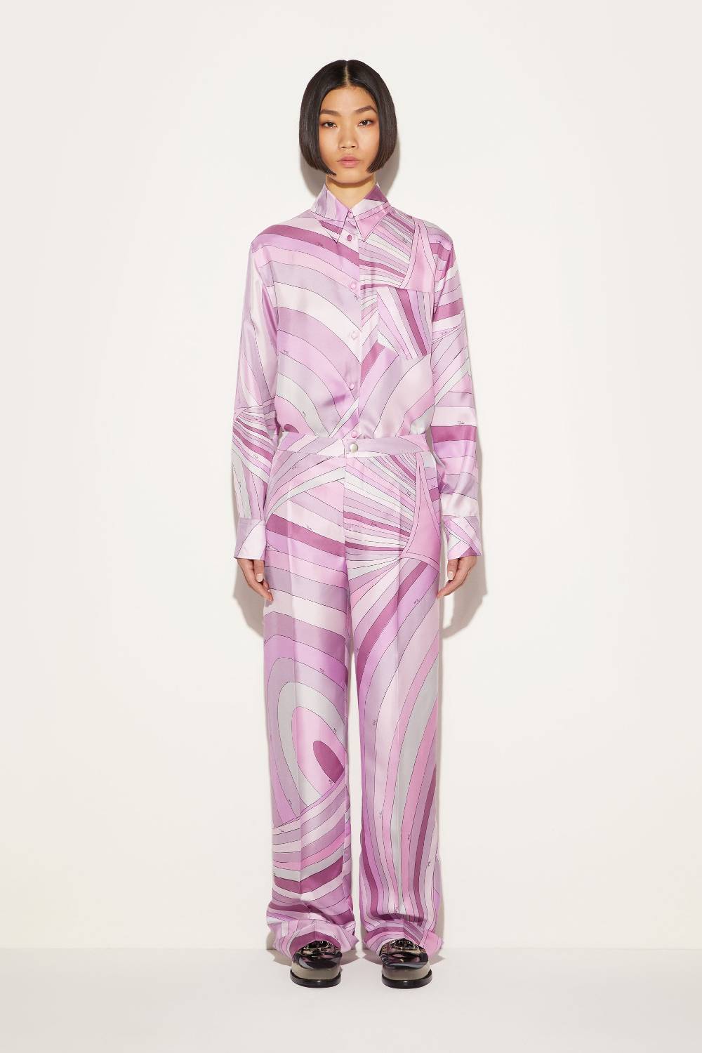 Pucci Pantaloni In Seta Con Stampa Iride