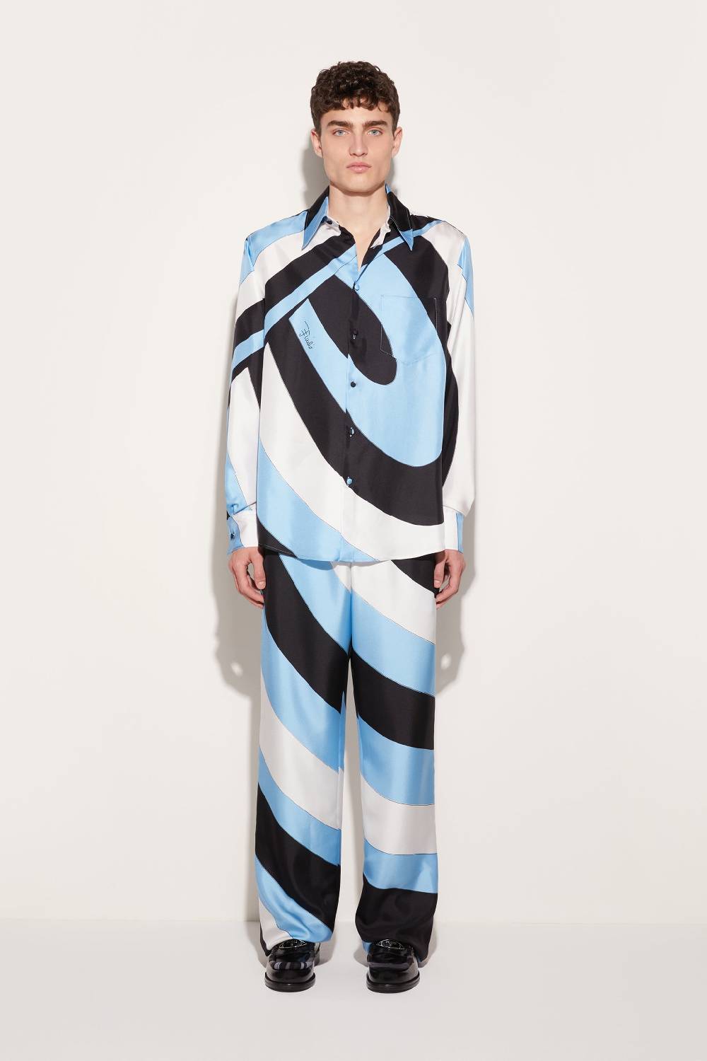 Pucci Pantaloni In Seta Con Stampa Iride