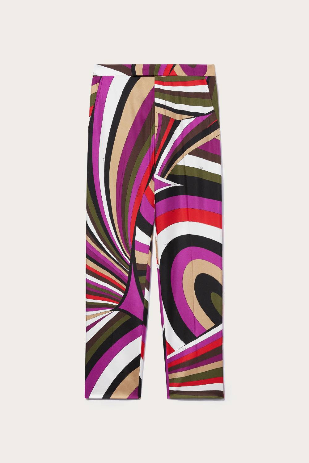 Pucci Pantaloni in seta con stampa Iride