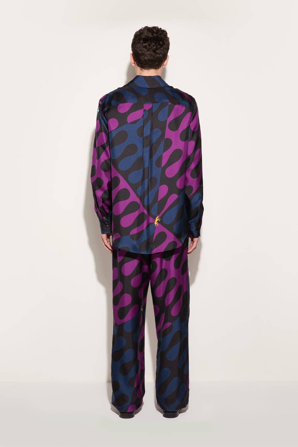 Pucci Pantaloni In Seta Con Stampa Leocorno