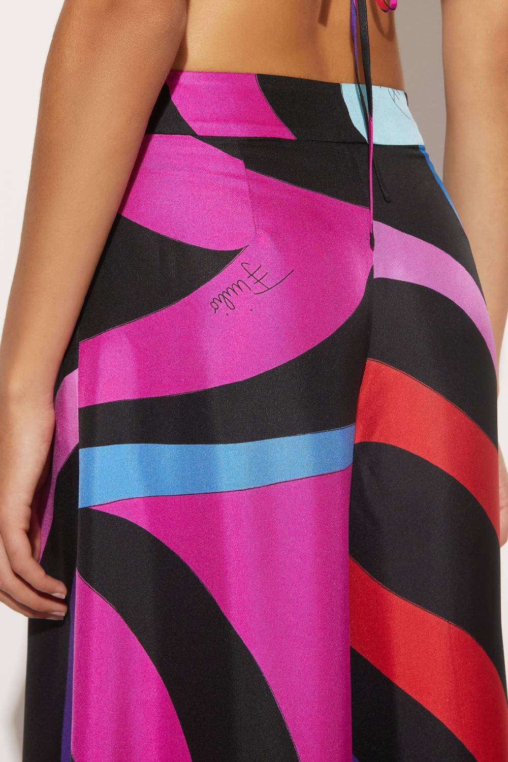 Pucci Pantaloni In Seta Con Stampa Marmo