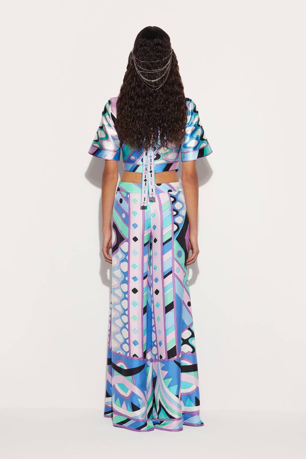 Pucci Pantaloni In Seta Con Stampa Vivara