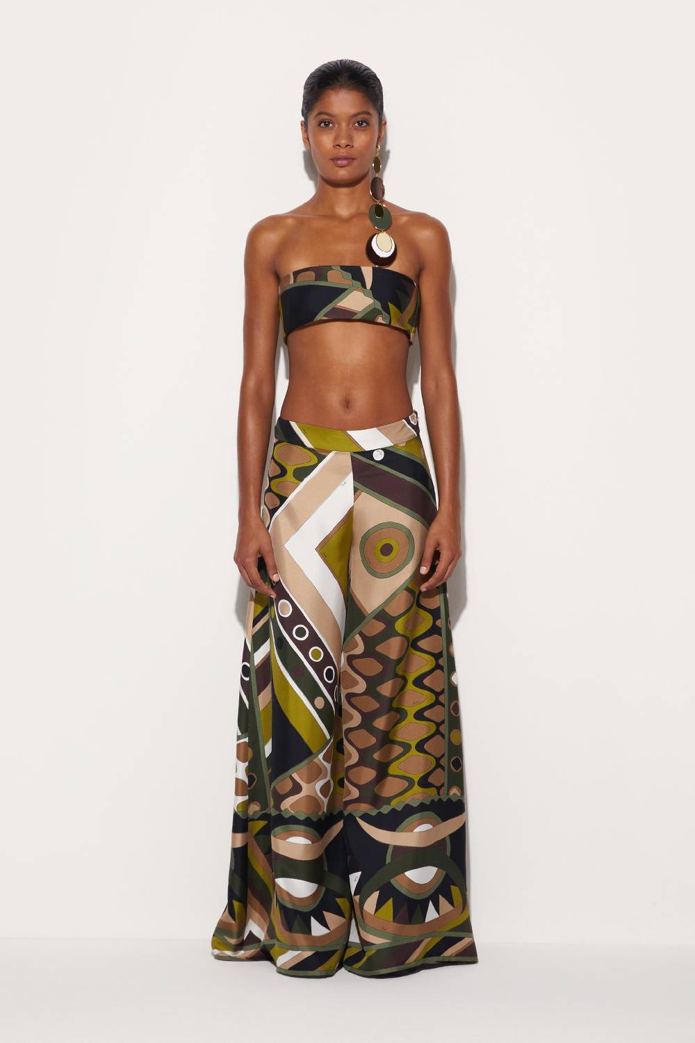 Pucci Pantaloni In Seta Con Stampa Vivara