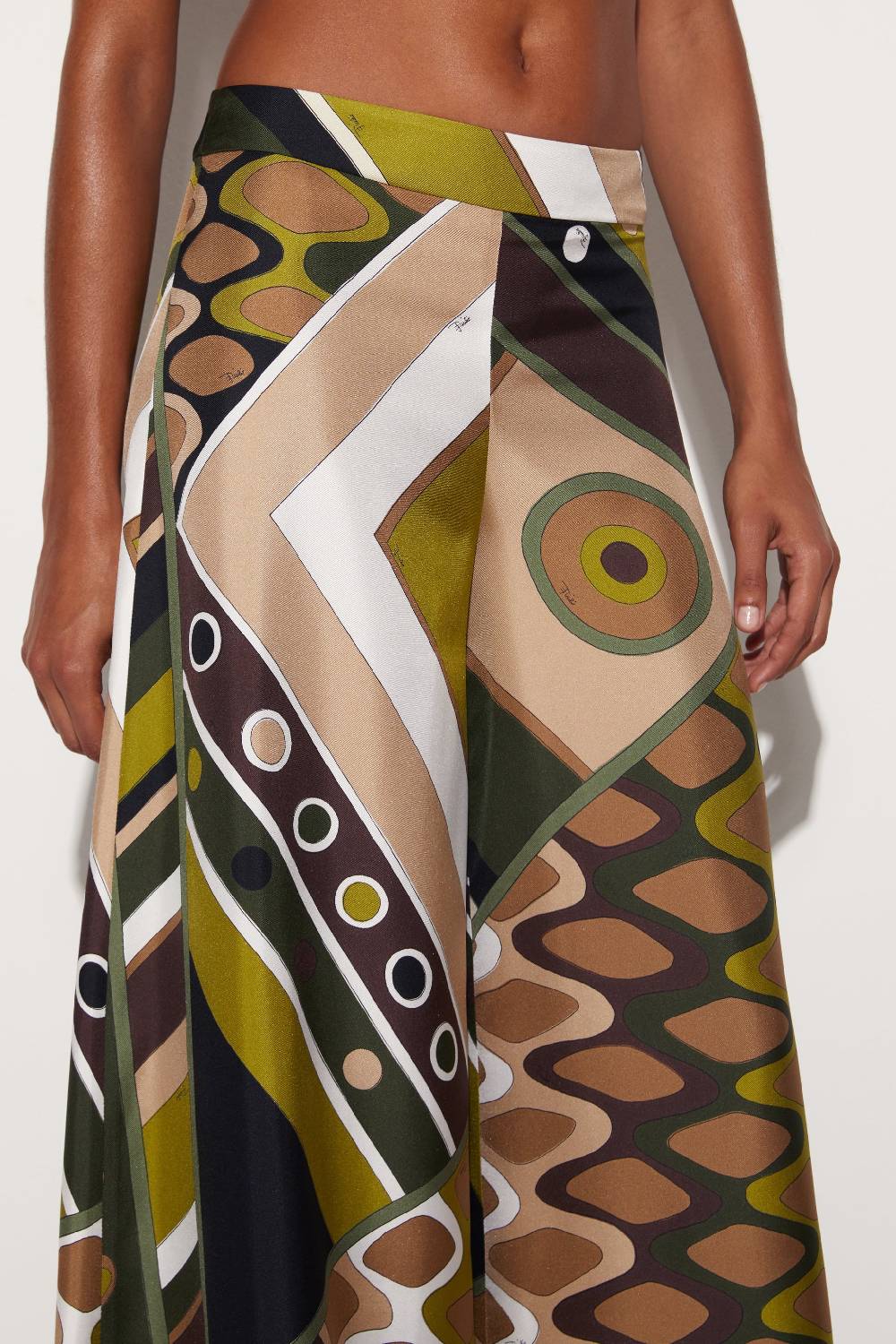 Pucci Pantaloni In Seta Con Stampa Vivara