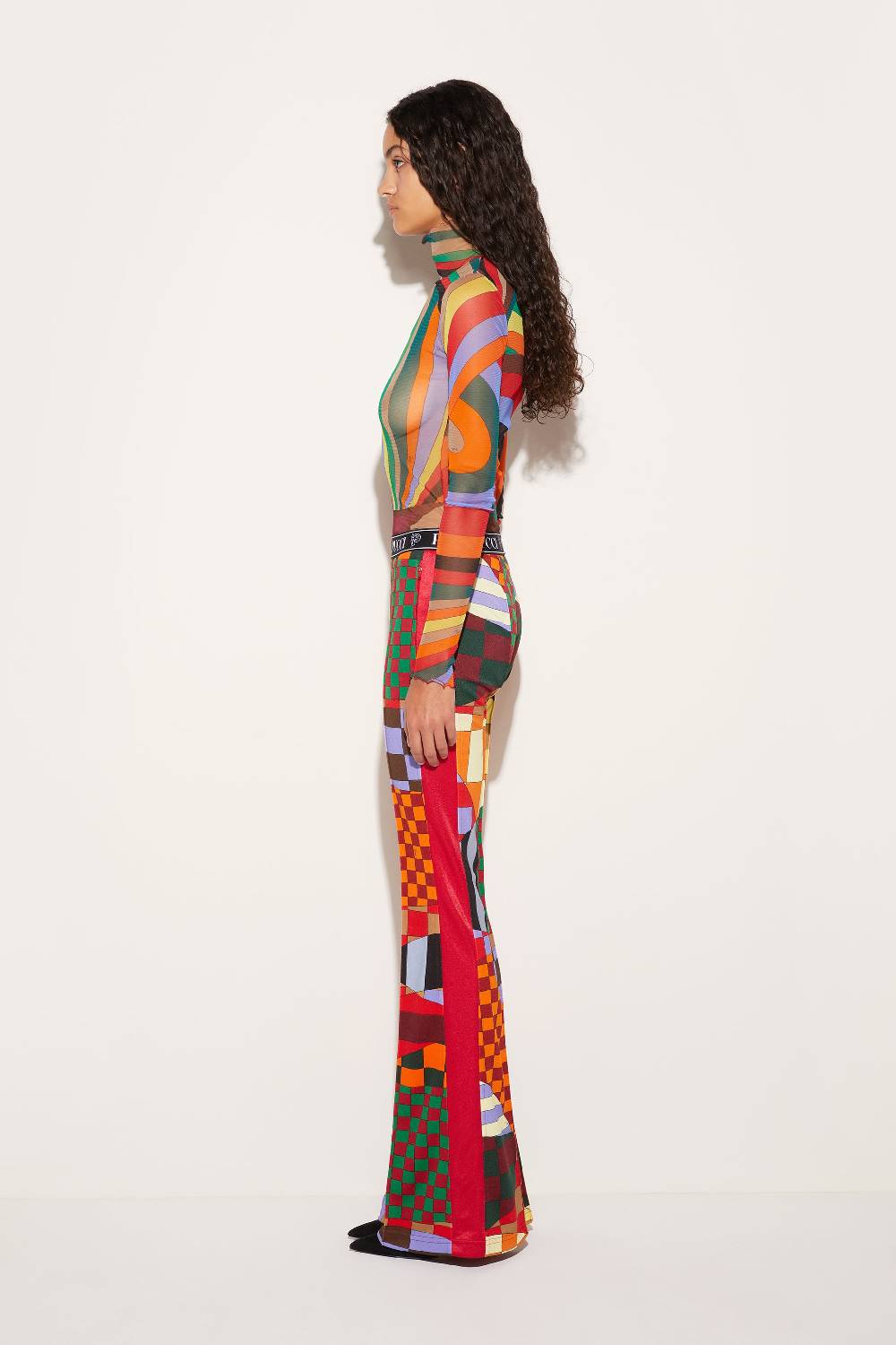 Pucci Pantaloni Svasati Con Stampa Giardino